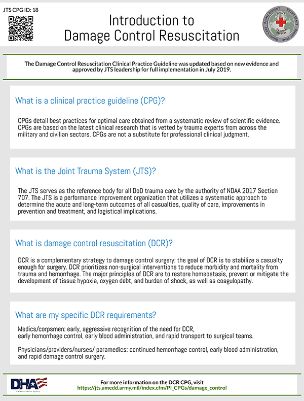 Damage Control Resuscitation Joint Trauma System